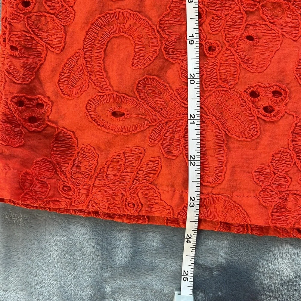 Nicole Miller Eyelet Shortsleeve Women's Top - Picture 5 of 7